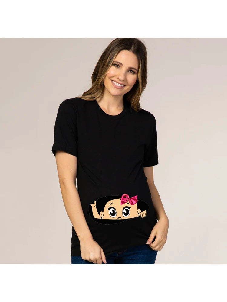 T-shirt de maternité collection humour et tendresse : Annoncez votre grossesse avec style, confort et une touche de fun