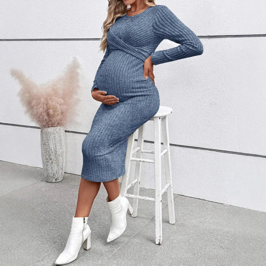 Robe de maternité automne hiver : Élégance, confort et style pour les futures mamans